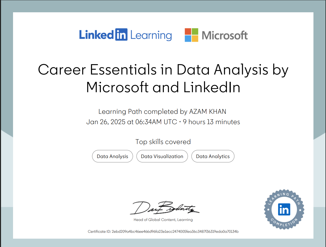 Microsoft Data Analysis Certification